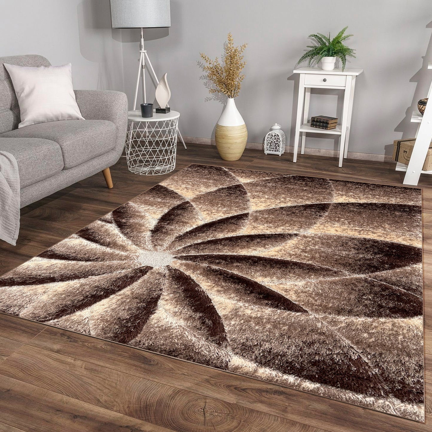 Shaggy Pivora Brown Carpet
