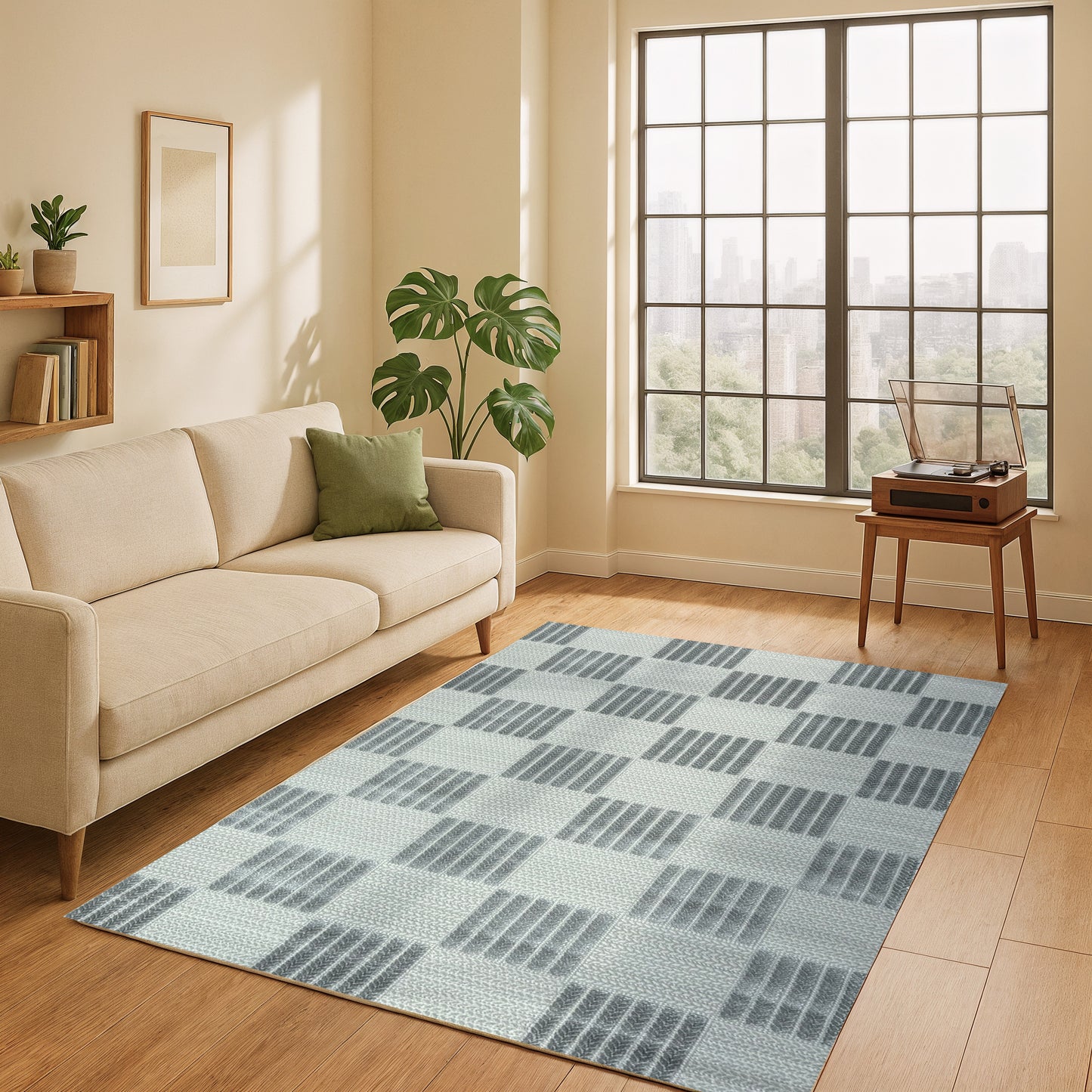 Delhi Vesha Grey Area Carpet
