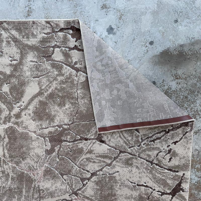 Ikon Dark Abstract Brown Area Carpet