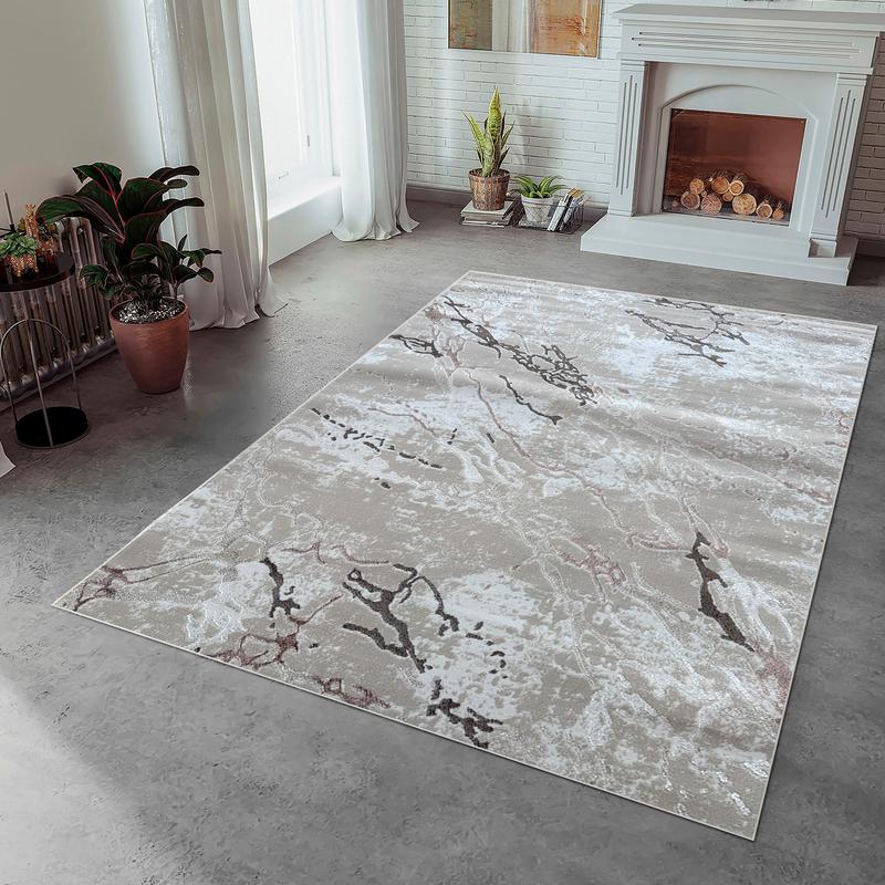 Ikon Soft Crack Beige Area Carpet