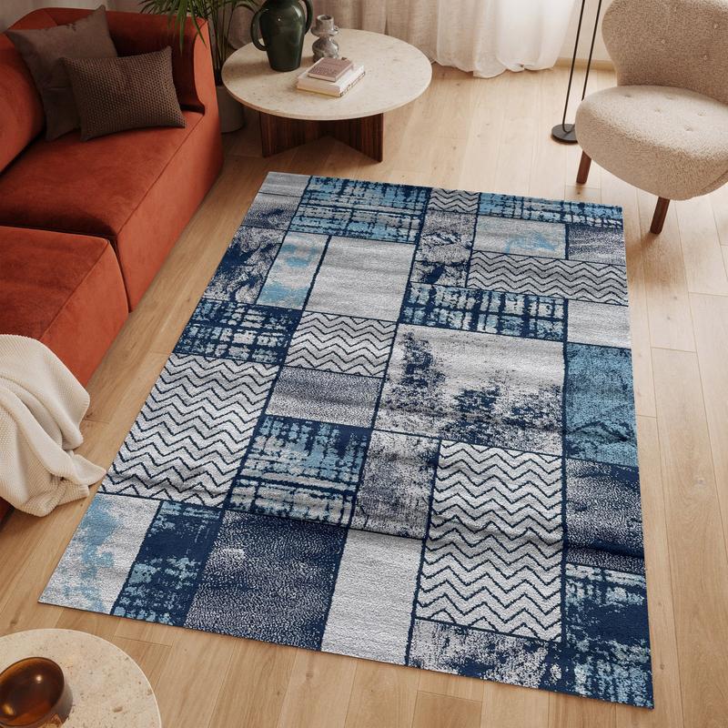 Moyo Blue Box Area Carpet
