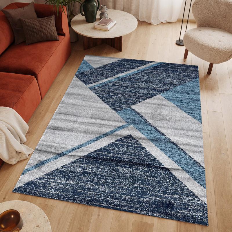 Moyo Blue Parts Area Carpet