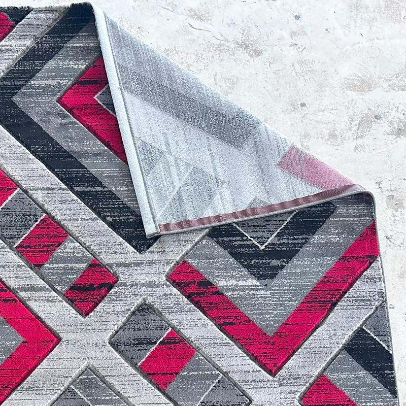 Moyo Karo Red Area Carpet