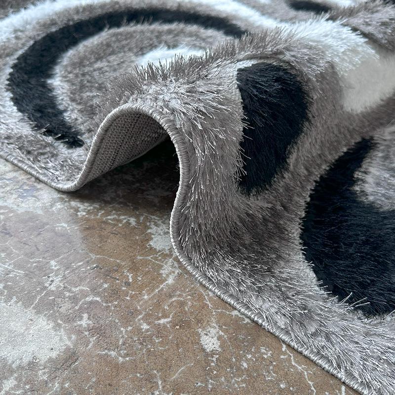 Shaggy Grey Transitive Area Carpet