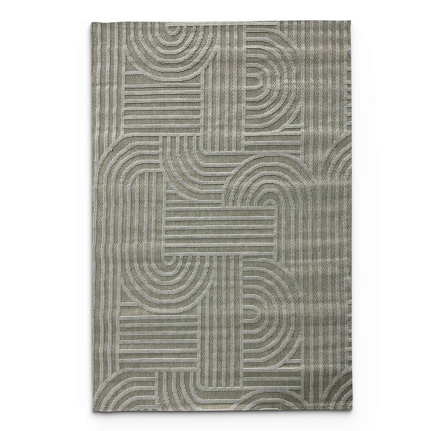 Jute Sage Labyrinth Carpet