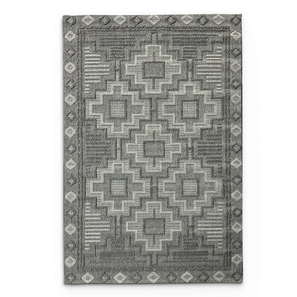 Jute Charcoal Maze Carpet