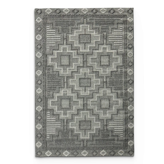 Jute Charcoal Maze Carpet