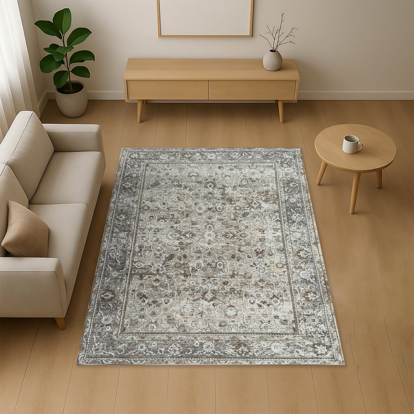 Dejavu Arov Ivory Area Carpet