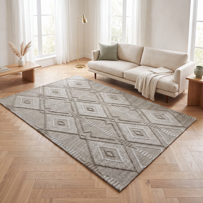 Jute Sage Diamond Carpet