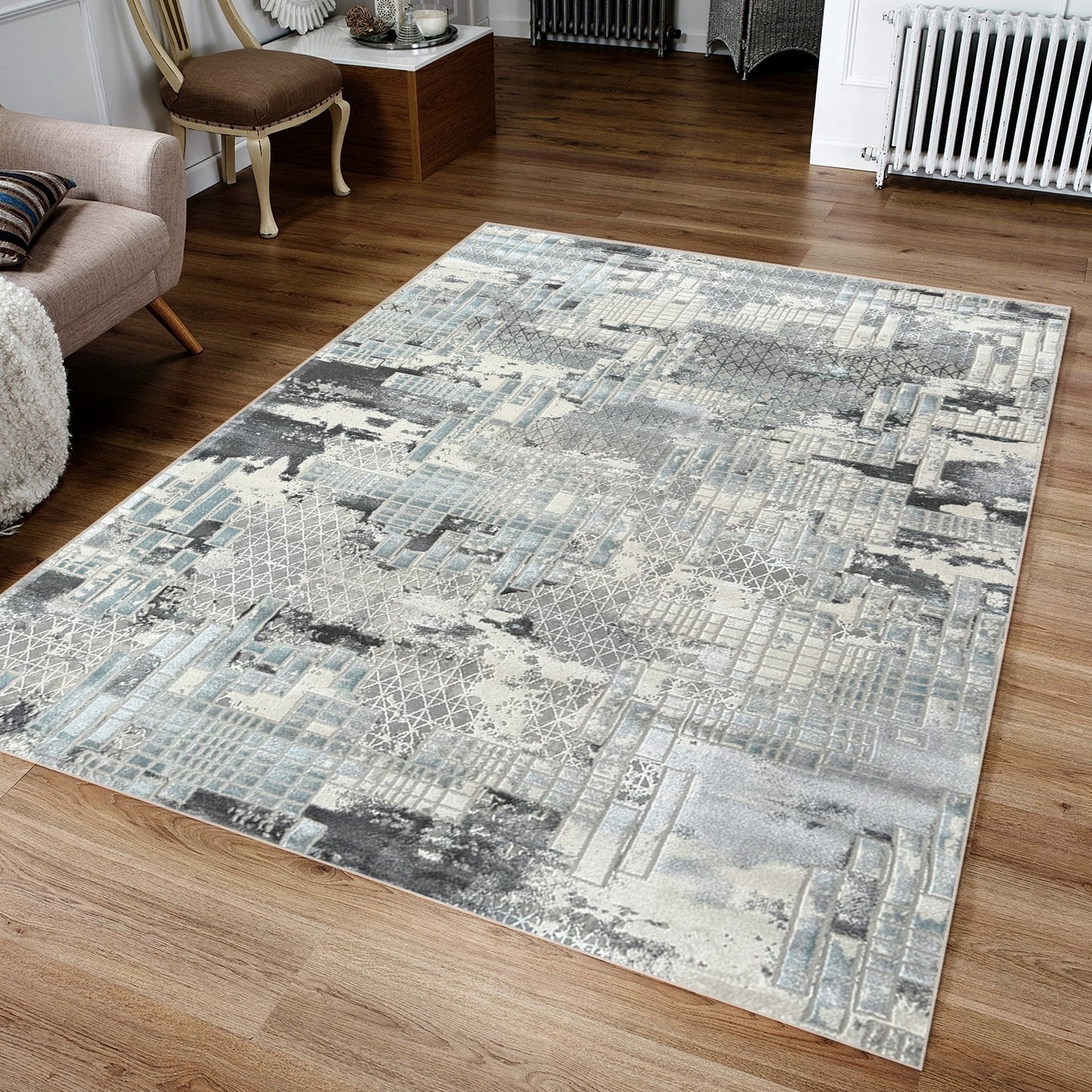 Lilla Orien Blue Grey Carpet