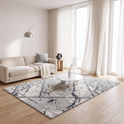 Ikon Silver Lattice Carpet