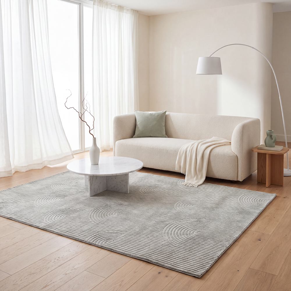 Delhi Silver Arc Carpet