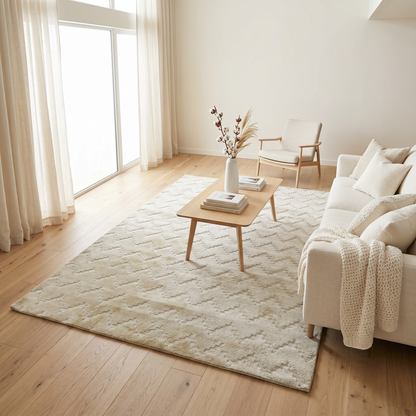 Antislip Ivory Creams Carpet