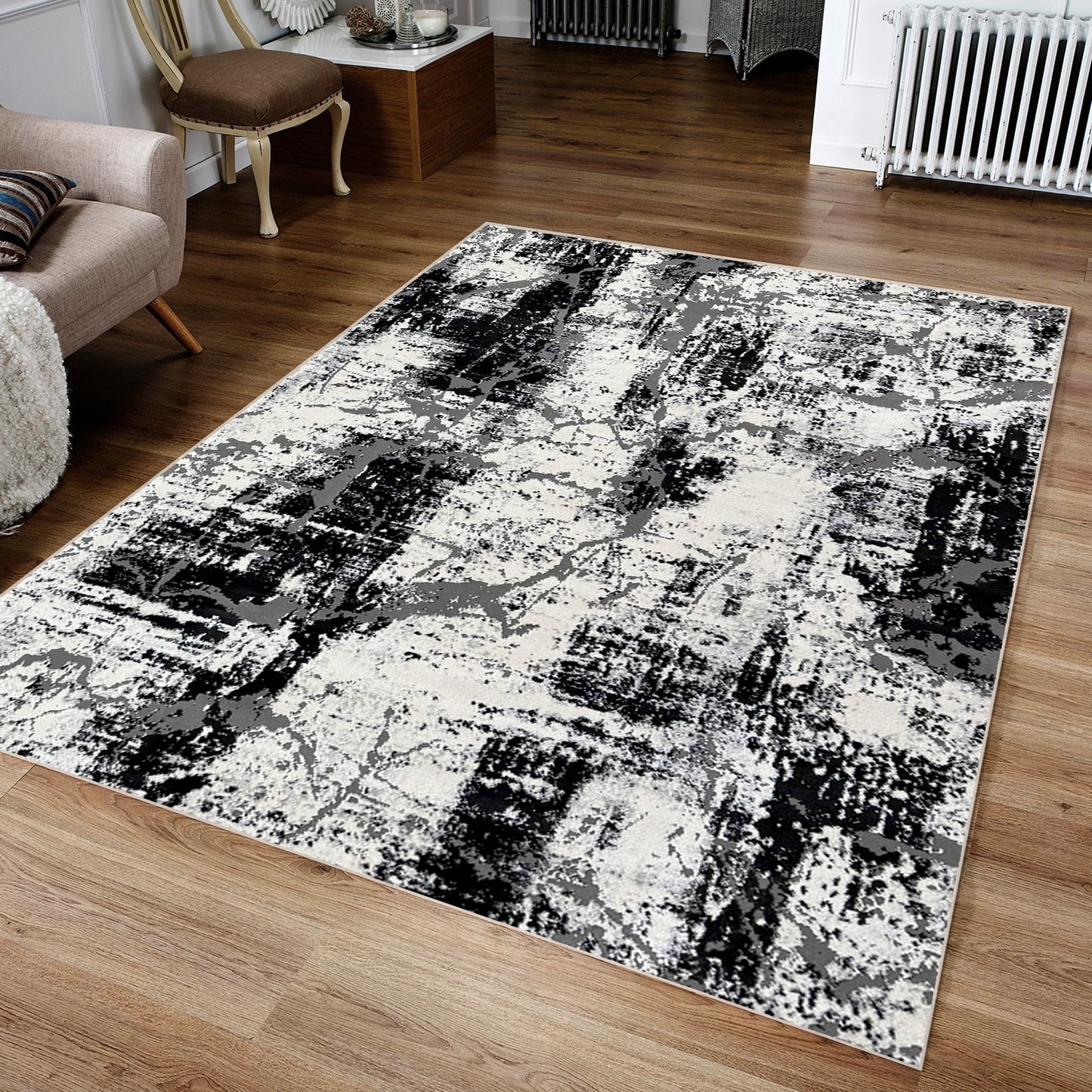 Lilla Sovra Black Grey Carpet