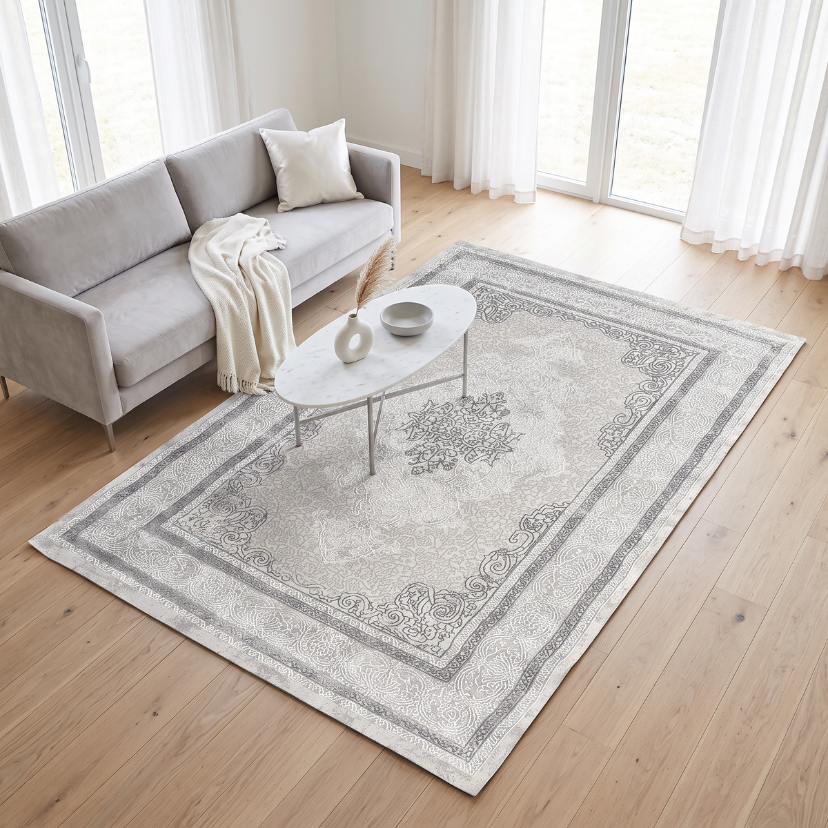 Nova Pearl Medallion Carpet
