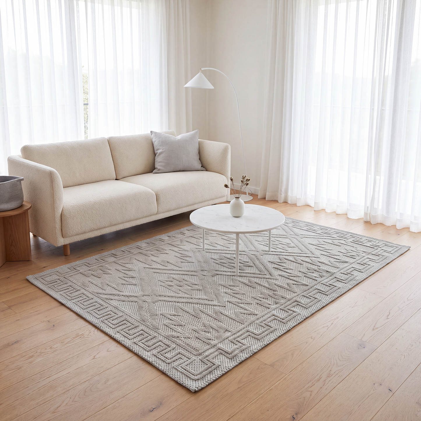 Jute Greek Trellis Carpet