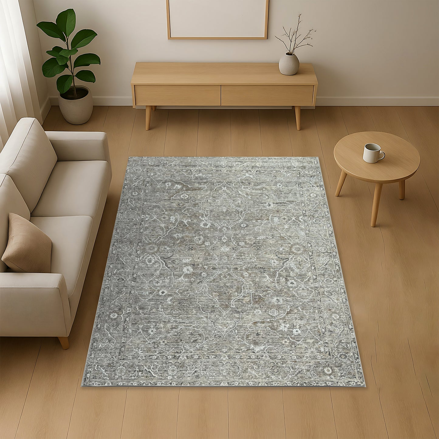 Dejavu Dymu Light Grey Area Carpet