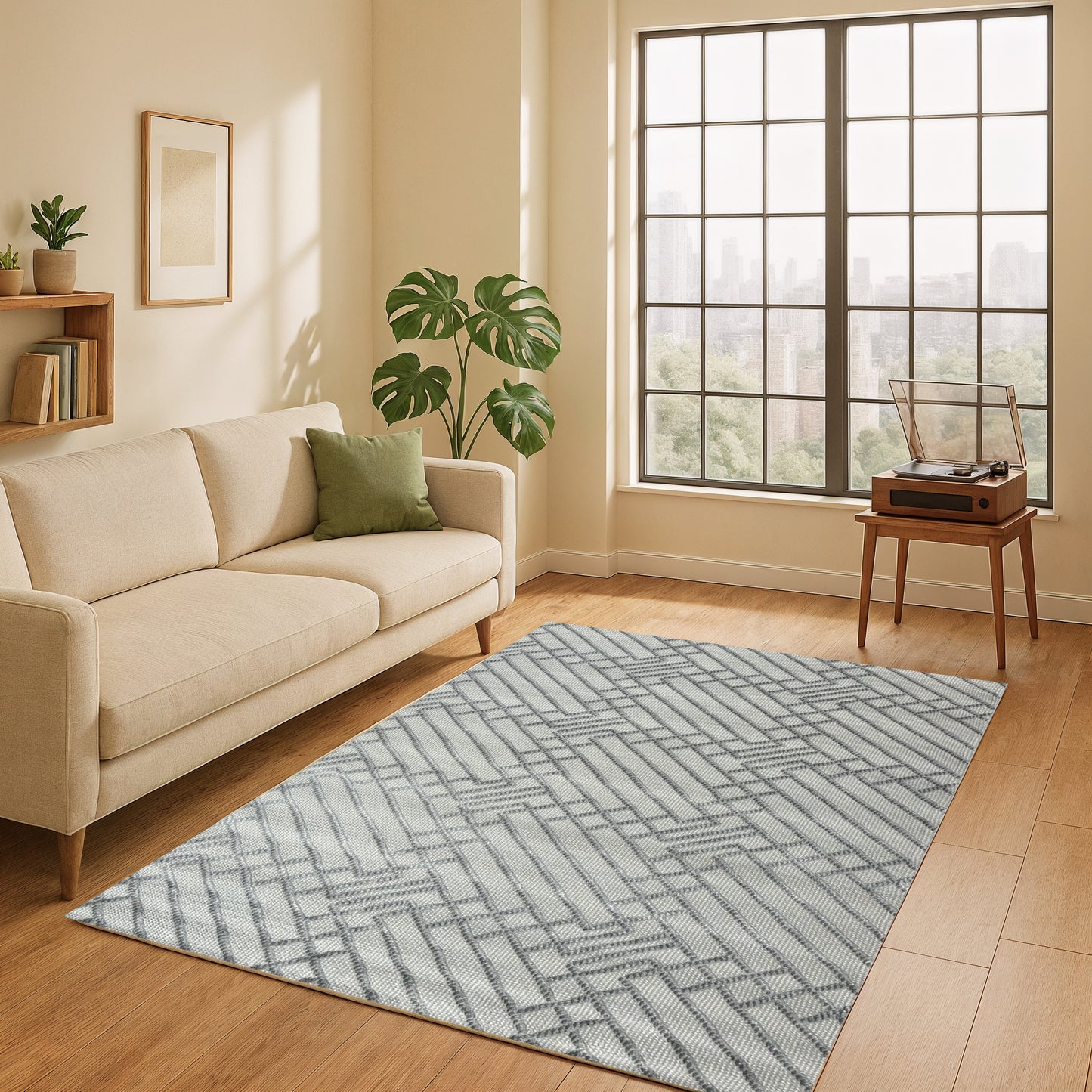 Delhi Darnu Grey Area Carpet