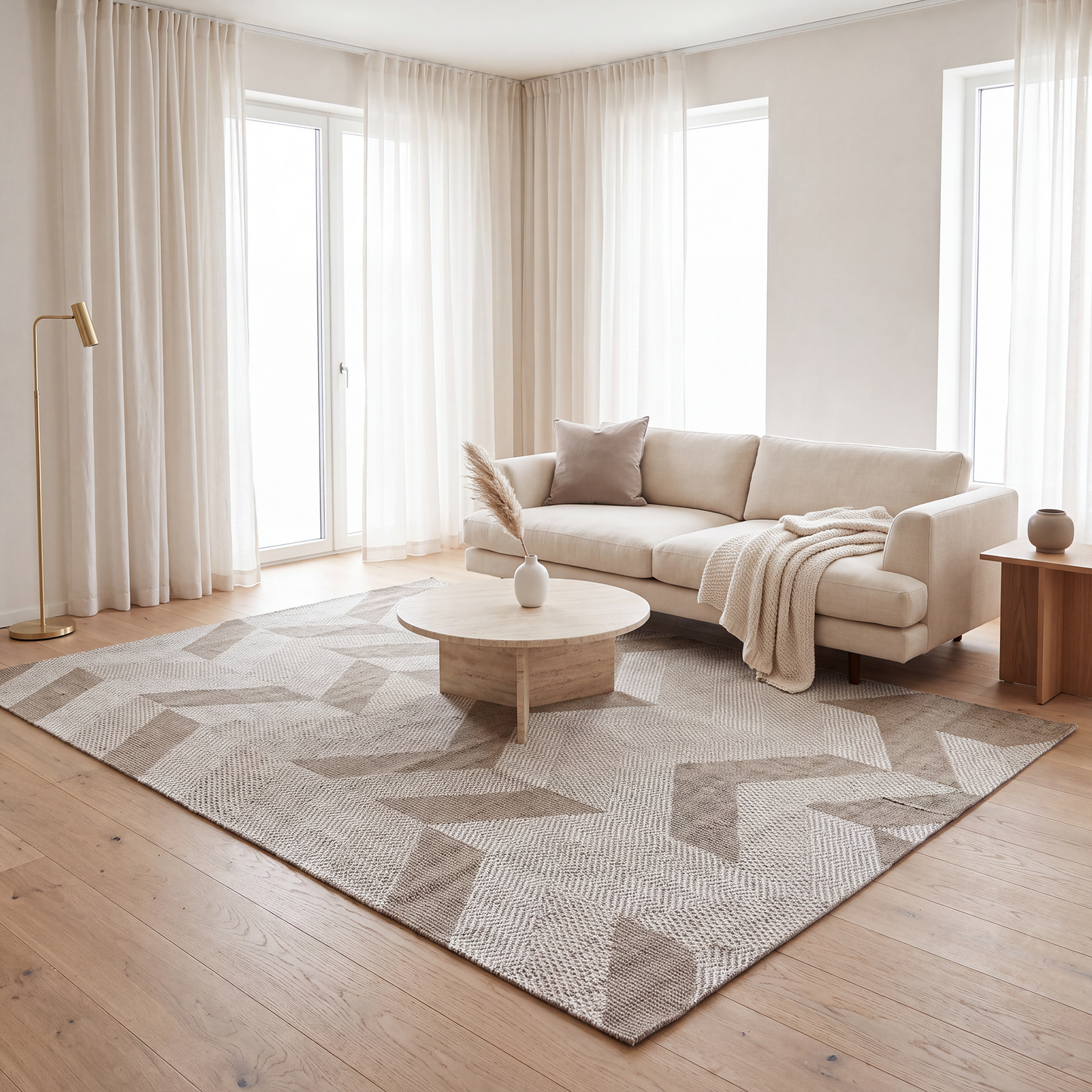 Jute Taupe Arrow Carpet