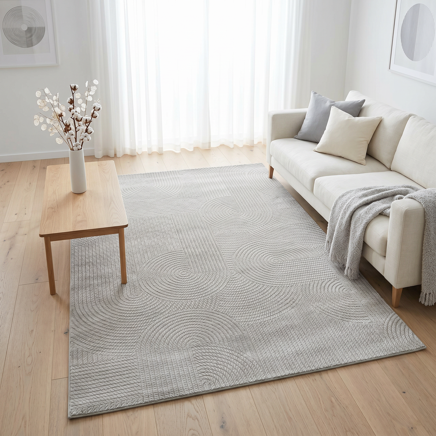 Delhi Pearl Spiral Carpet