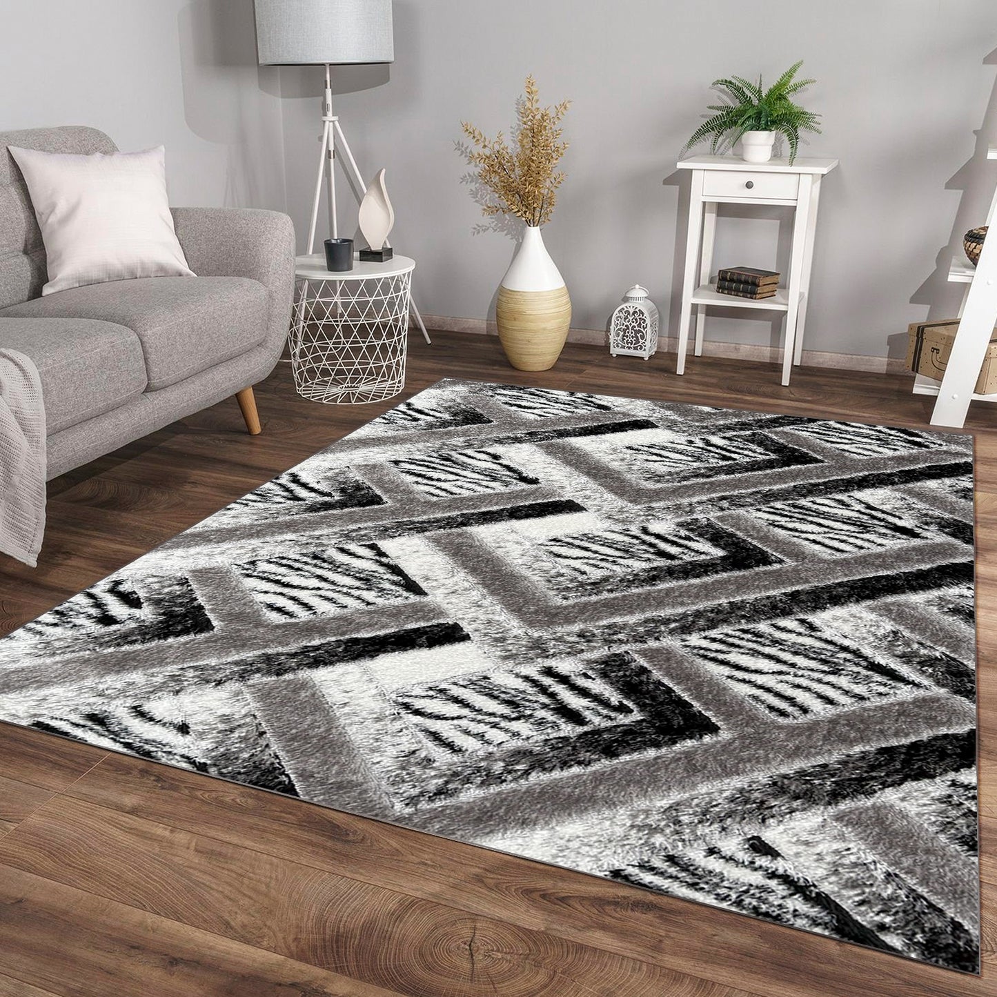 Shaggy Snovel Grey Carpet