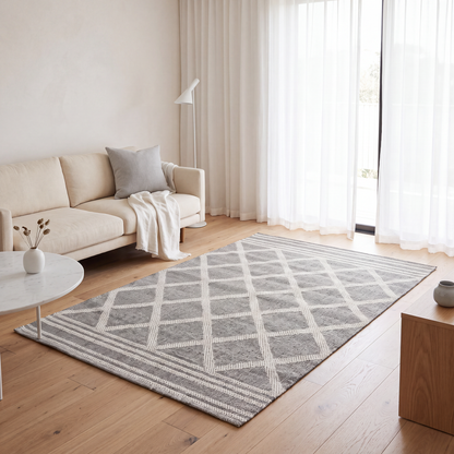 Jute Diamond Cross Carpet