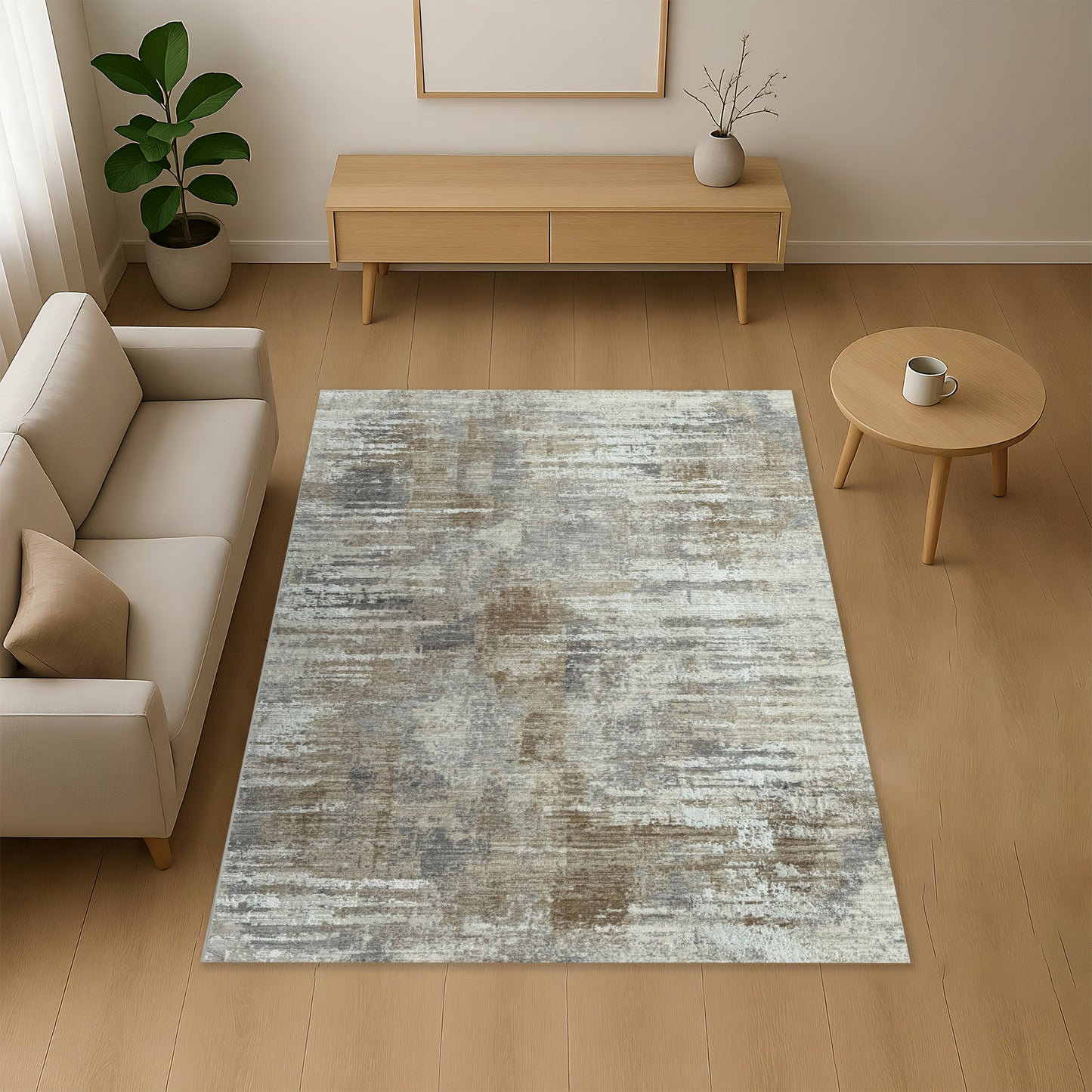 Dejavu Kezo Dark Beige Area Carpet