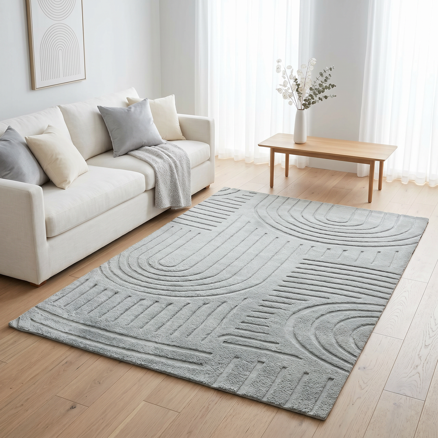 Antislip Light Blue Carpet