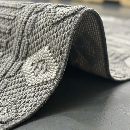 Jute Charcoal Maze Carpet