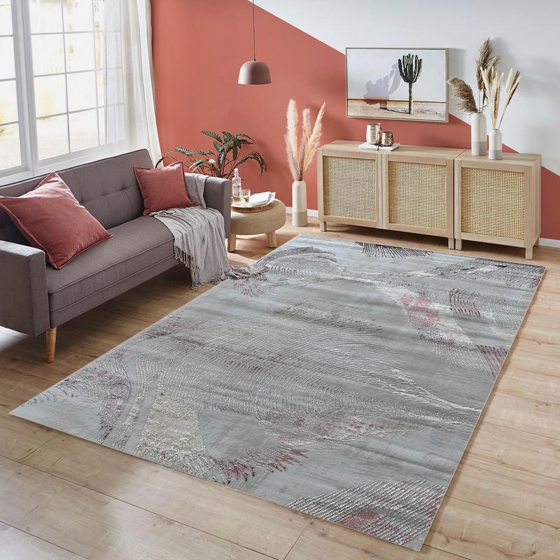 Alin Abstract Grey Area Carpet