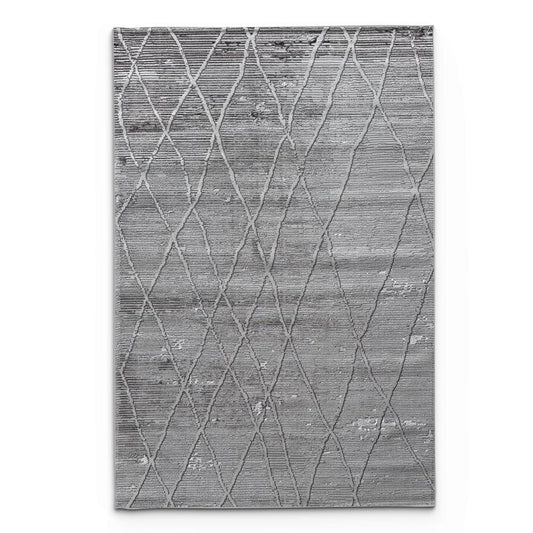 Alin Thick Line Grey Area Carpet