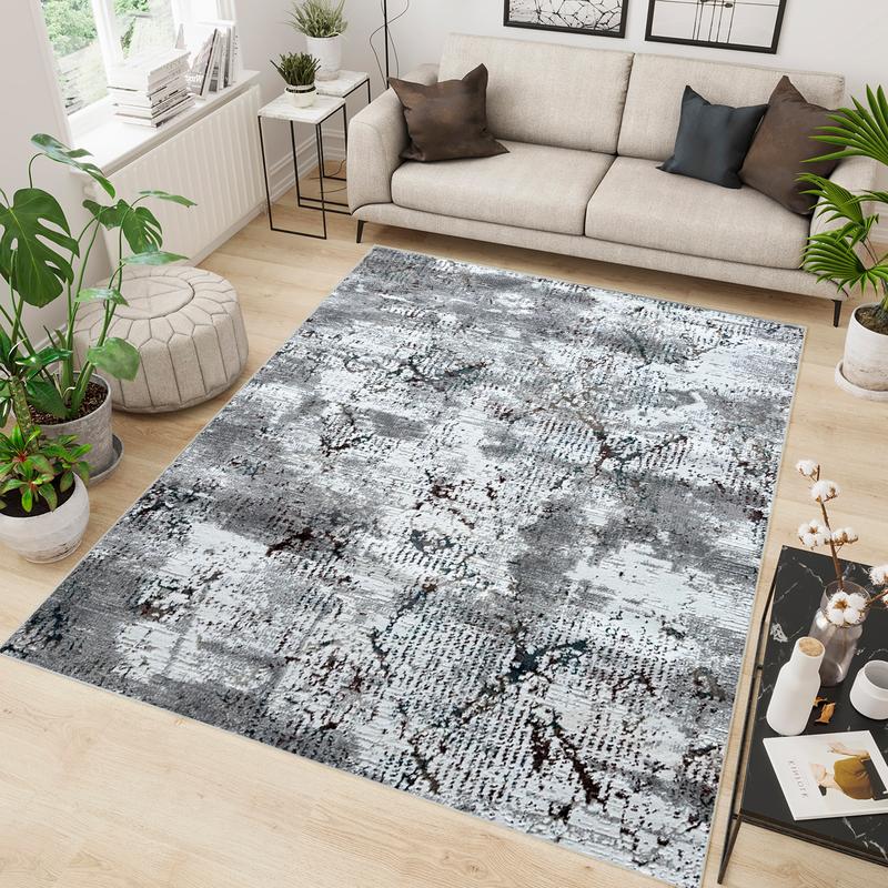 Artist Grey Abstract Area Carpet
