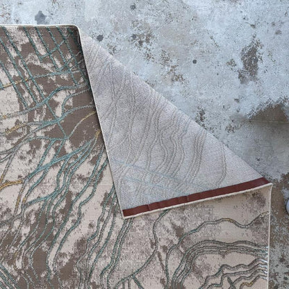 Ikon Abstract Beige Area Carpet