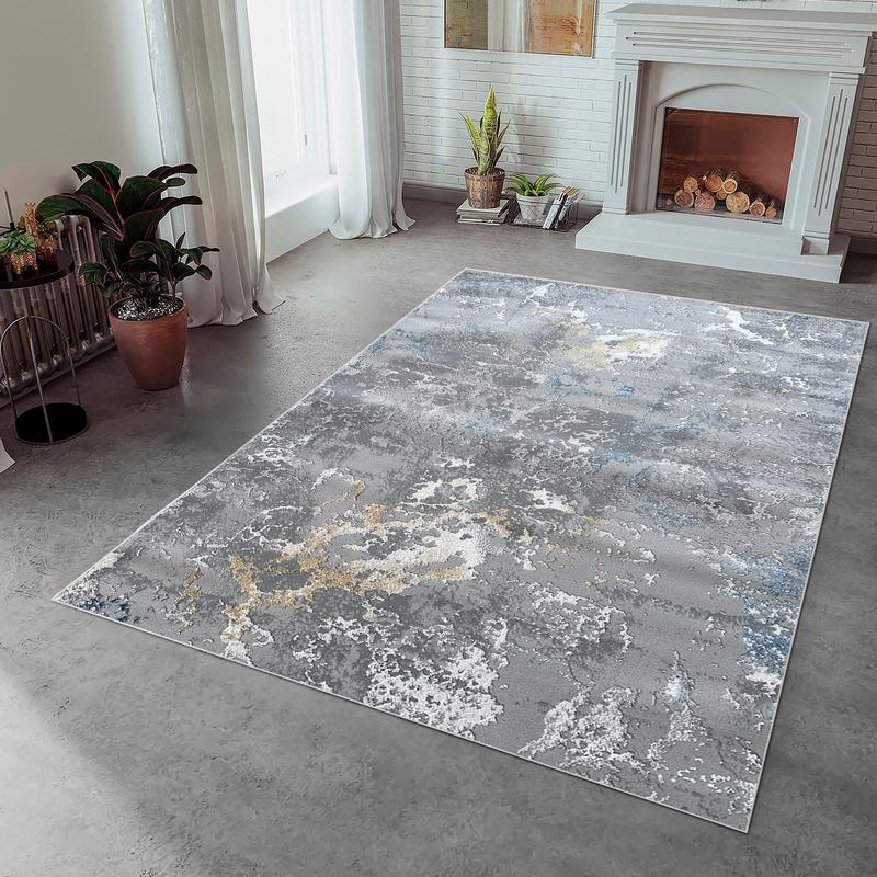 Ikon Abstract Grey Area Carpet