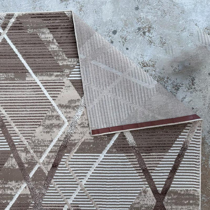 Ikon Brown Line Area Carpet