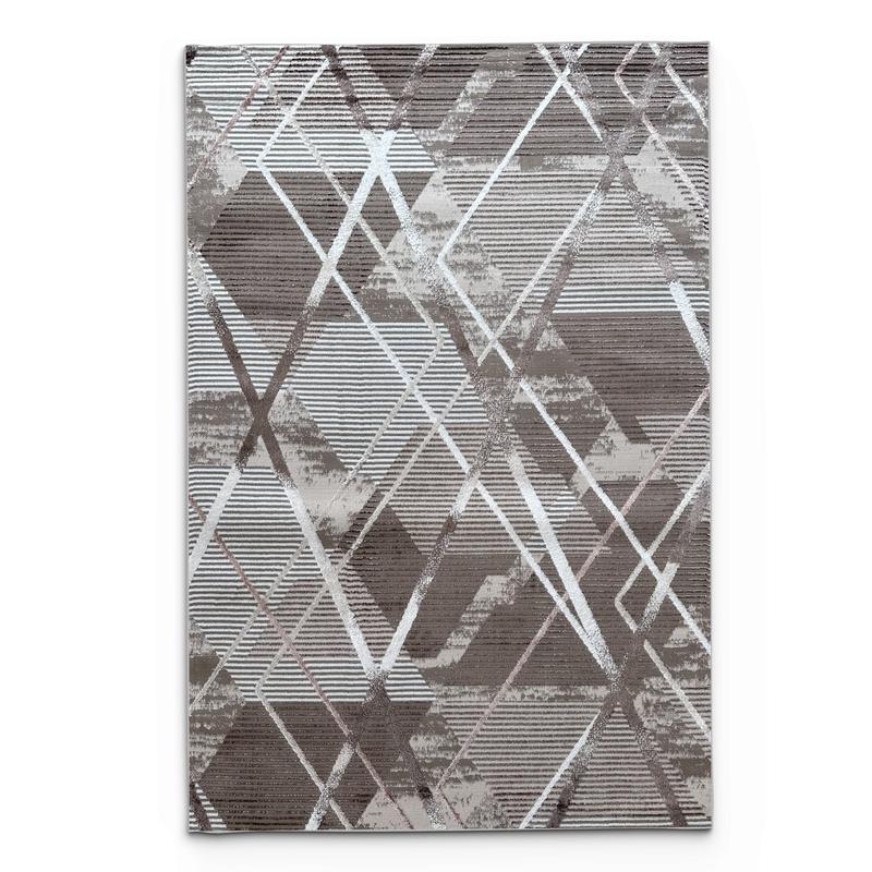 Ikon Brown Line Area Carpet