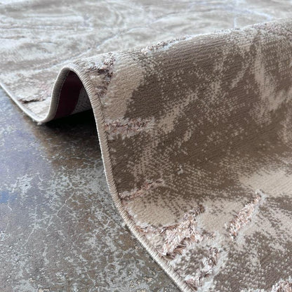 Ikon Dark Abstract Brown Area Carpet