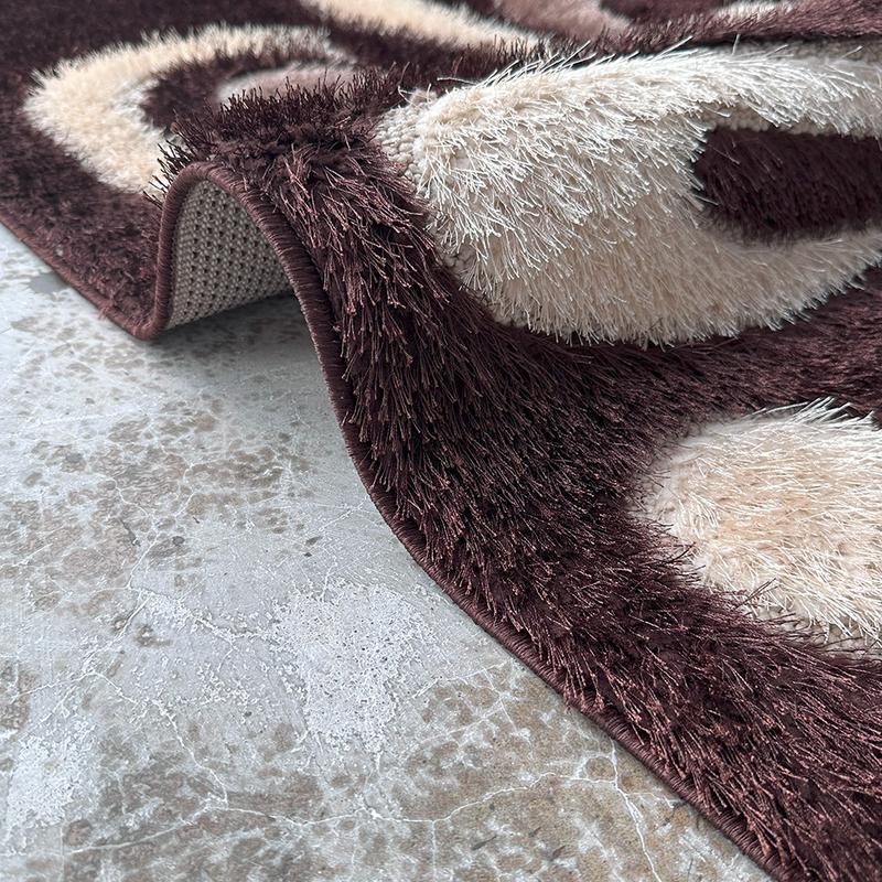 Shaggy Beige Track Area Carpet
