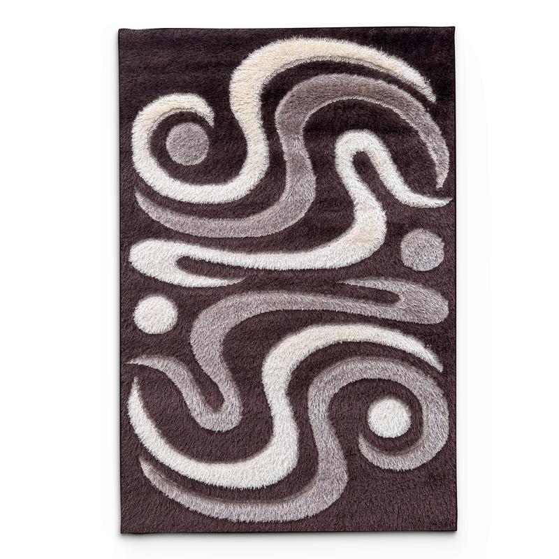 Shaggy Beige Track Area Carpet