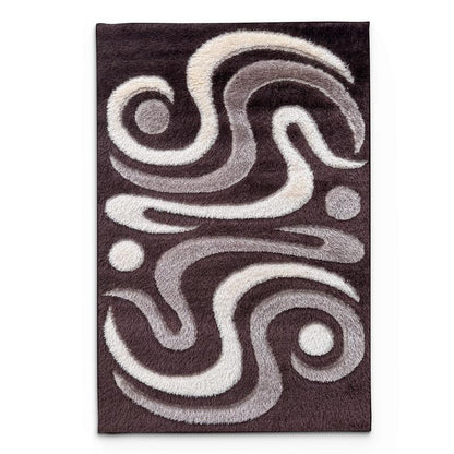 Shaggy Beige Track Area Carpet