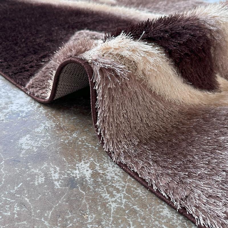 Shaggy Brown Track Area Carpet