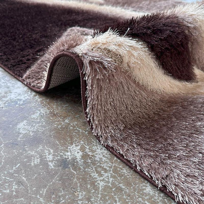 Shaggy Brown Track Area Carpet