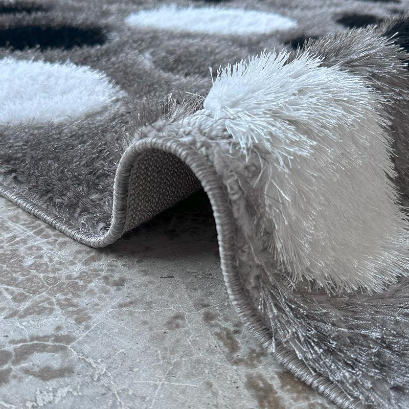 Shaggy Grey Bubble Area Carpet