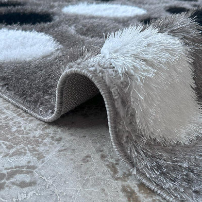 Shaggy Grey Bubble Area Carpet