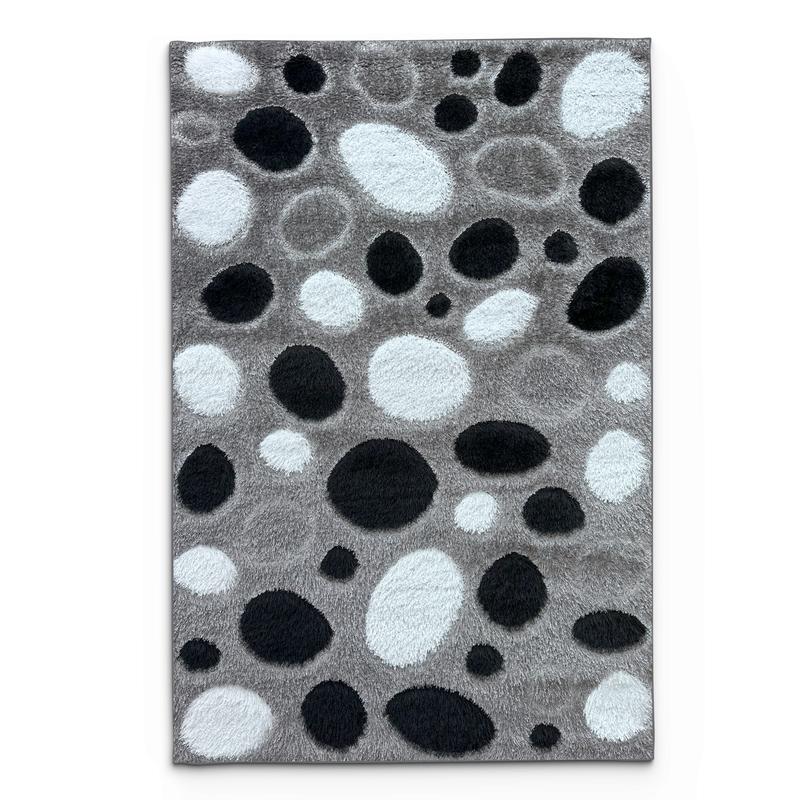 Shaggy Grey Bubble Area Carpet